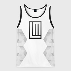 Майка-безрукавка мужская Lindemann white poly, цвет: 3D-черный