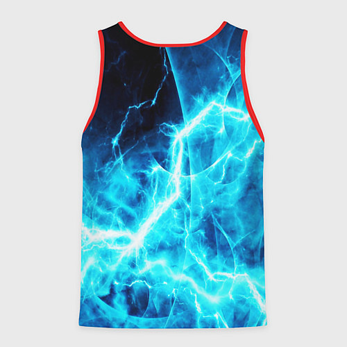 Мужская майка без рукавов Nirvana electro / 3D-Красный – фото 2