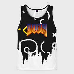 Майка-безрукавка мужская Doom game pattern, цвет: 3D-черный