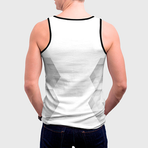 Мужская майка без рукавов Gidle white poly / 3D-Черный – фото 4