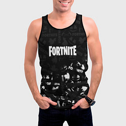 Майка-безрукавка мужская Fortnite pattern black, цвет: 3D-черный — фото 2