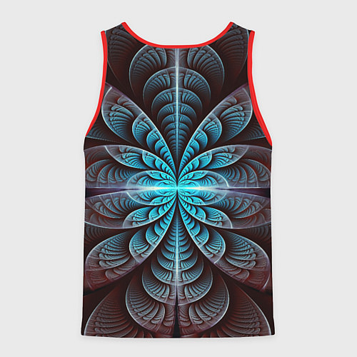 Мужская майка без рукавов Оптический узор психоделика / 3D-Красный – фото 2