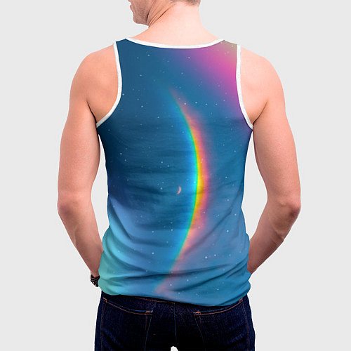 Мужская майка без рукавов Moon music Coldplay / 3D-Белый – фото 4