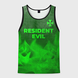 Мужская майка без рукавов Resident Evil - green gradient посередине