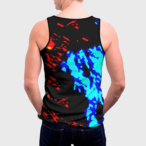Мужская майка без рукавов Dota 2 огненный стиль / 3D-Черный – фото 4