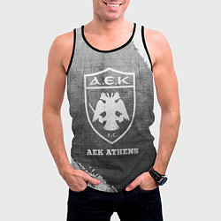 Майка-безрукавка мужская AEK Athens - grey gradient, цвет: 3D-черный — фото 2