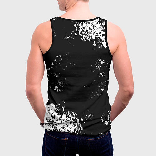 Мужская майка без рукавов Radiohead рок пес / 3D-Черный – фото 4