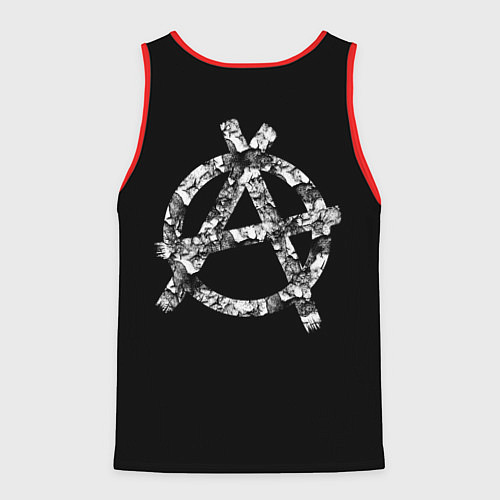 Мужская майка без рукавов Purgen череп к красным ирокезом / 3D-Красный – фото 2