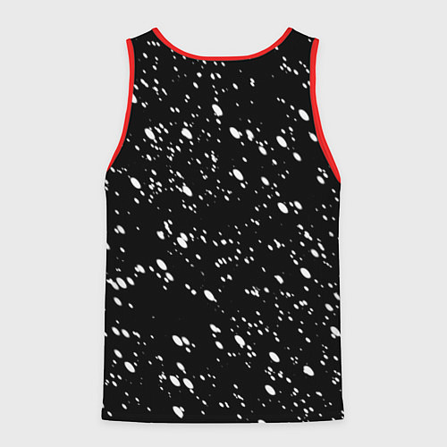 Мужская майка без рукавов Новогодний милый щенок / 3D-Красный – фото 2