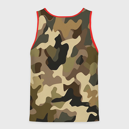 Мужская майка без рукавов Милитари камуфляж / 3D-Красный – фото 2