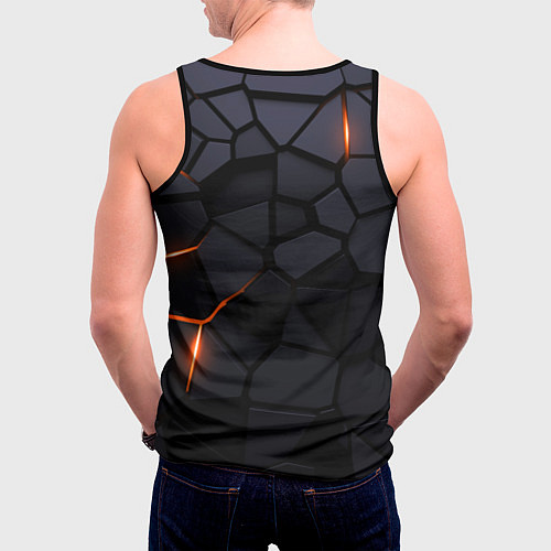 Мужская майка без рукавов KTM - плиты с эффектом свечения / 3D-Черный – фото 4