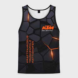 Майка-безрукавка мужская KTM - плиты с эффектом свечения, цвет: 3D-черный
