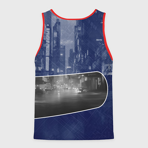 Мужская майка без рукавов Футуристичный автомобиль / 3D-Красный – фото 2