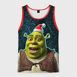 Майка-безрукавка мужская New years Shrek, цвет: 3D-красный