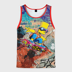 Мужская майка без рукавов Bart Simpson on a skateboard - graffiti