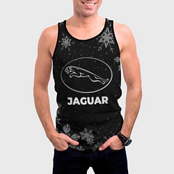 Майка-безрукавка мужская Снежный Jaguar, цвет: 3D-черный — фото 2