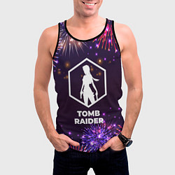Майка-безрукавка мужская Праздничный Tomb Raider, цвет: 3D-черный — фото 2