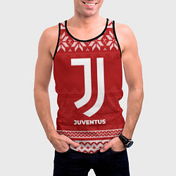 Майка-безрукавка мужская Новогодний Juventus, цвет: 3D-черный — фото 2
