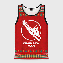 Майка-безрукавка мужская Chainsaw Man new year, цвет: 3D-черный
