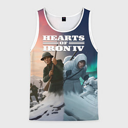 Майка-безрукавка мужская Hearts of Iron IV arms against tyranny, цвет: 3D-белый