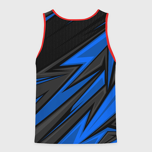 Мужская майка без рукавов Субару - синяя спорт униформа / 3D-Красный – фото 2