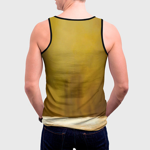 Мужская майка без рукавов Милый зайчик / 3D-Черный – фото 4