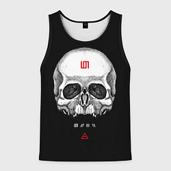 Майка-безрукавка мужская 30 Seconds to Mars: Логотип черепа, цвет: 3D-черный