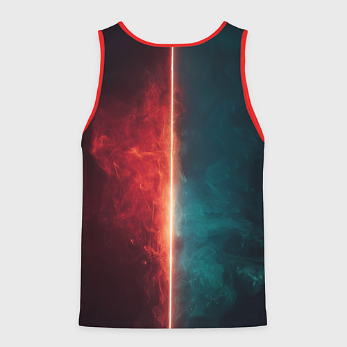 Мужская майка без рукавов Доктор Дум - Железный Человек / 3D-Красный – фото 2