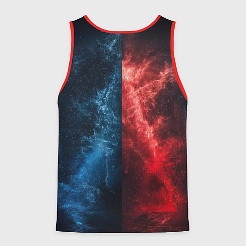Мужская майка без рукавов Дарт Вейдер - две стороны силы / 3D-Красный – фото 2