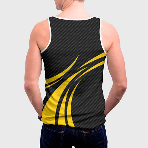 Мужская майка без рукавов Zeekr - yellow color / 3D-Белый – фото 4