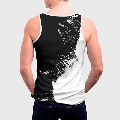 Мужская майка без рукавов Arctic Monkeys - лого / 3D-Белый – фото 4