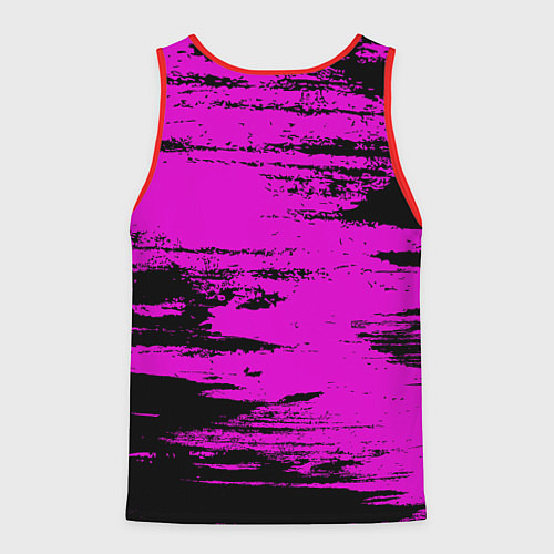 Мужская майка без рукавов Arctic Monkeys - Розовые разводы / 3D-Красный – фото 2