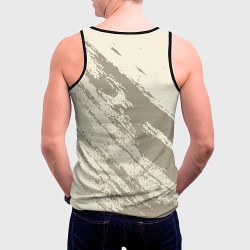 Мужская майка без рукавов Парень в толстовке / 3D-Черный – фото 4