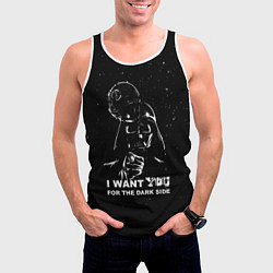Майка-безрукавка мужская Переходи на темную сторону, цвет: 3D-белый — фото 2