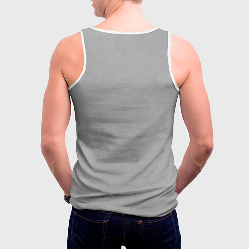 Мужская майка без рукавов Призрак Самурай / 3D-Белый – фото 4