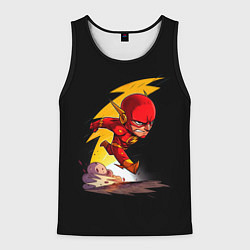 Майка-безрукавка мужская Chibi Flash, цвет: 3D-черный