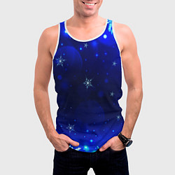 Майка-безрукавка мужская Снежный узор, цвет: 3D-белый — фото 2