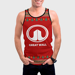 Майка-безрукавка мужская Great Wall new year, цвет: 3D-черный — фото 2