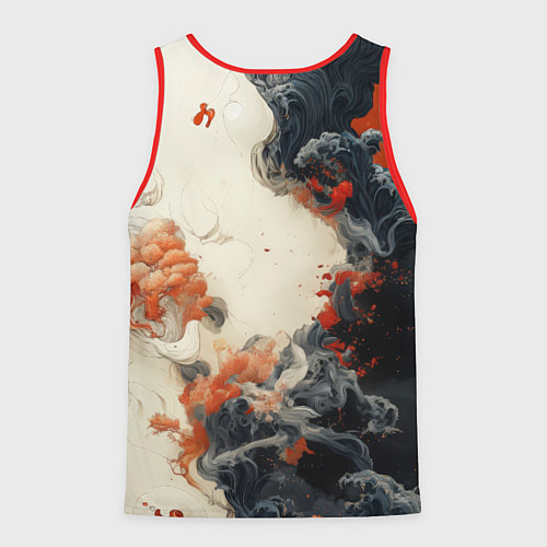 Мужская майка без рукавов Череп с жемчужиной во лбу / 3D-Красный – фото 2