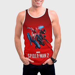 Майка-безрукавка мужская Два паука Marvel spider man 2, цвет: 3D-белый — фото 2