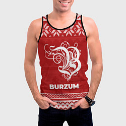 Майка-безрукавка мужская Новогодний Burzum, цвет: 3D-черный — фото 2