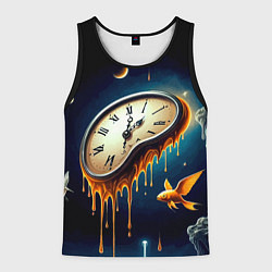 Майка-безрукавка мужская Течение времени - сюрреализм, цвет: 3D-черный