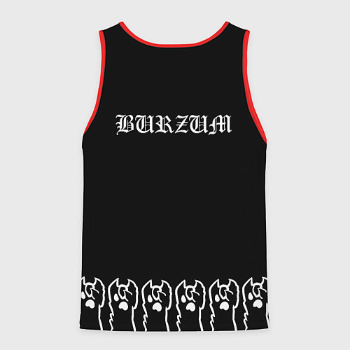 Мужская майка без рукавов Burzum: cat rock / 3D-Красный – фото 2