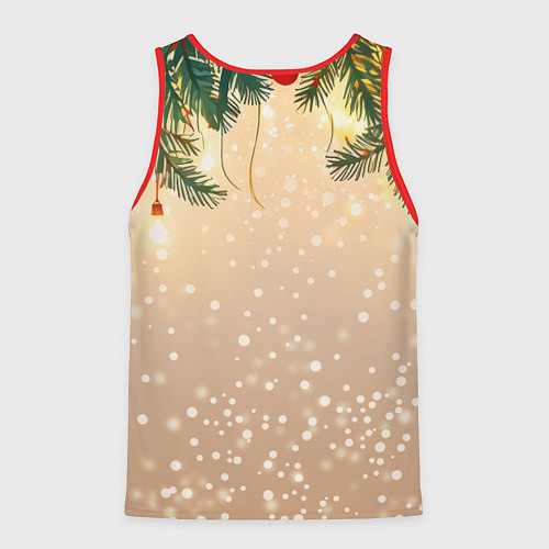 Мужская майка без рукавов Веселая змея 2025 / 3D-Красный – фото 2