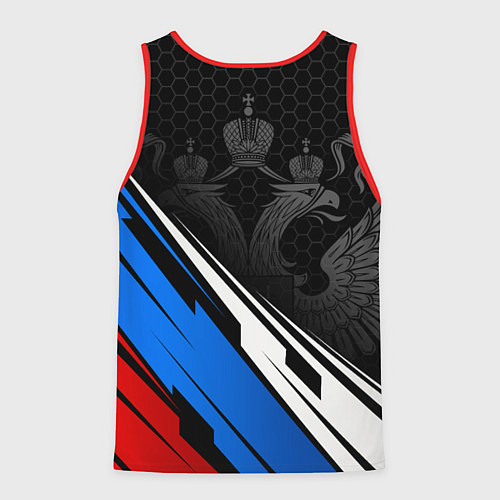 Мужская майка без рукавов Россия - абстракция / 3D-Красный – фото 2