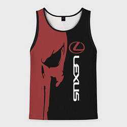 Майка-безрукавка мужская Lexus и череп, цвет: 3D-черный