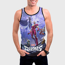 Майка-безрукавка мужская Герои Marvel rivals, цвет: 3D-черный — фото 2