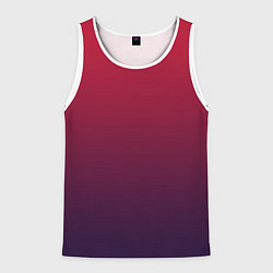Майка-безрукавка мужская Градиент Witching hour малиново-фиолетовый, цвет: 3D-белый