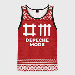 Майка-безрукавка мужская Новогодний Depeche Mode, цвет: 3D-черный