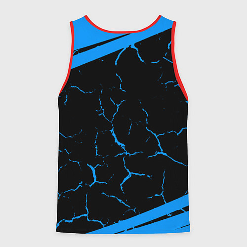 Мужская майка без рукавов Dayz полосы трещины лого / 3D-Красный – фото 2